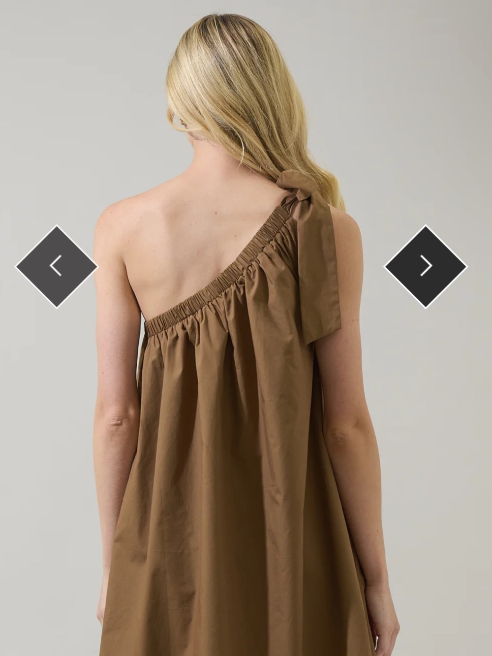One-Shoulder Brown Women’s Dress